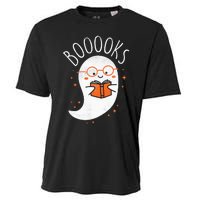 Cute Ghost Book Reading Halloween Teacher Top Cooling Performance Crew T-Shirt