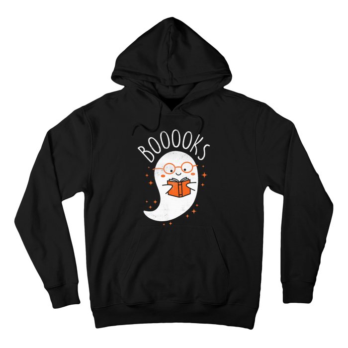 Cute Ghost Book Reading Halloween Teacher Top Hoodie