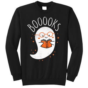 Cute Ghost Book Reading Halloween Teacher Top Sweatshirt