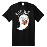 Cute Ghost Book Reading Halloween Teacher Top Tall T-Shirt