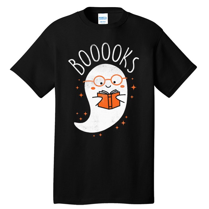 Cute Ghost Book Reading Halloween Teacher Top Tall T-Shirt