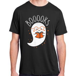 Cute Ghost Book Reading Halloween Teacher Top Adult ChromaSoft Performance T-Shirt