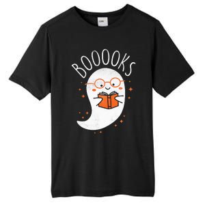 Cute Ghost Book Reading Halloween Teacher Top Tall Fusion ChromaSoft Performance T-Shirt