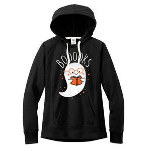 Cute Ghost Book Reading Halloween Teacher Top Women's Fleece Hoodie