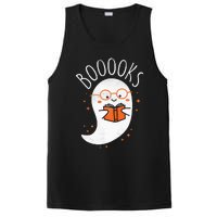 Cute Ghost Book Reading Halloween Teacher Top PosiCharge Competitor Tank