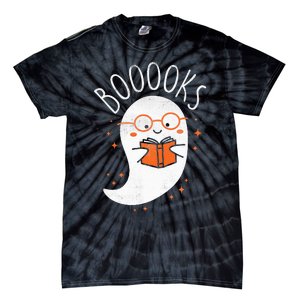 Cute Ghost Book Reading Halloween Teacher Top Tie-Dye T-Shirt