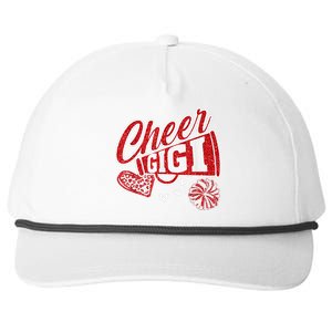 Cheer Gigi Biggest Fan Leopard Print And Pom Pom Snapback Five-Panel Rope Hat