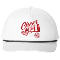 Cheer Gigi Biggest Fan Leopard Print And Pom Pom Snapback Five-Panel Rope Hat