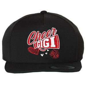 Cheer Gigi Biggest Fan Leopard Print And Pom Pom Wool Snapback Cap