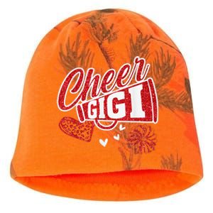 Cheer Gigi Biggest Fan Leopard Print And Pom Pom Kati - Camo Knit Beanie