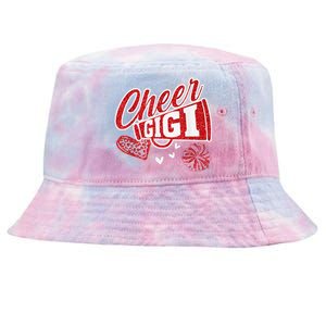 Cheer Gigi Biggest Fan Leopard Print And Pom Pom Tie-Dyed Bucket Hat