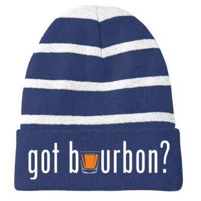 Cool Got Bourbon For Whiskey Drinkers Striped Beanie with Solid Band