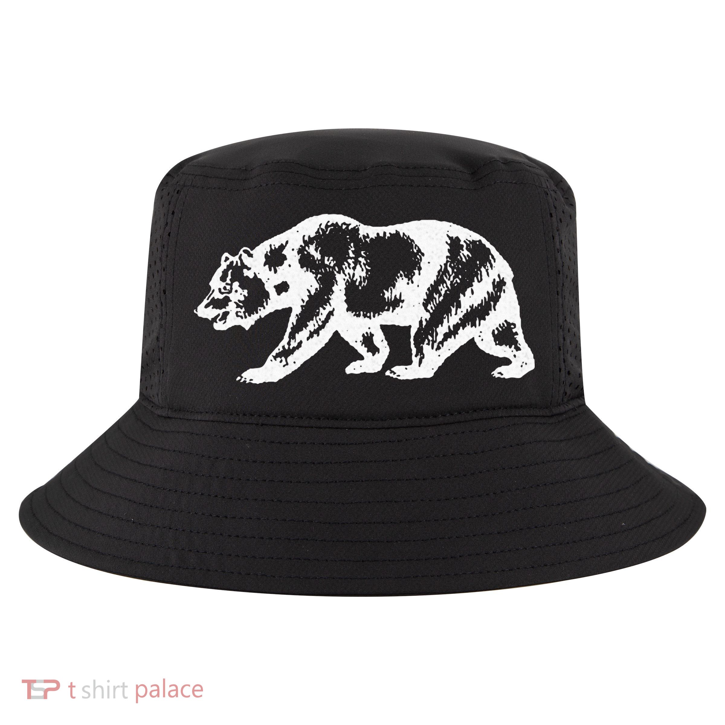 California Grizzly Bear State Flag Cali Republic Cool Comfort Performance Bucket Hat