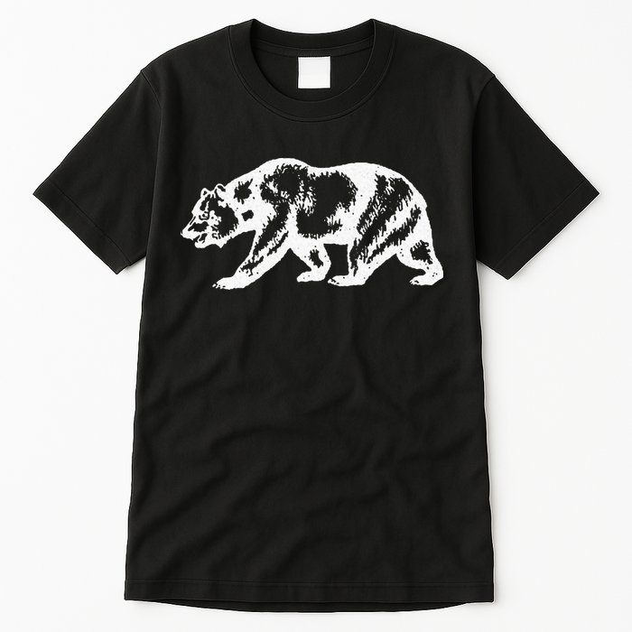 California Grizzly Bear State Flag Cali Republic Tall T-Shirt