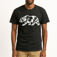 California Grizzly Bear State Flag Cali Republic Tall T-Shirt