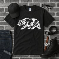 California Grizzly Bear State Flag Cali Republic Tall T-Shirt