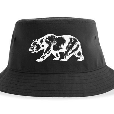 California Grizzly Bear State Flag Cali Republic Sustainable Bucket Hat