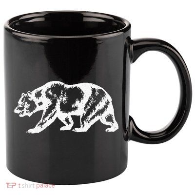 California Grizzly Bear State Flag Cali Republic 11oz C Handle Ceramic Mug