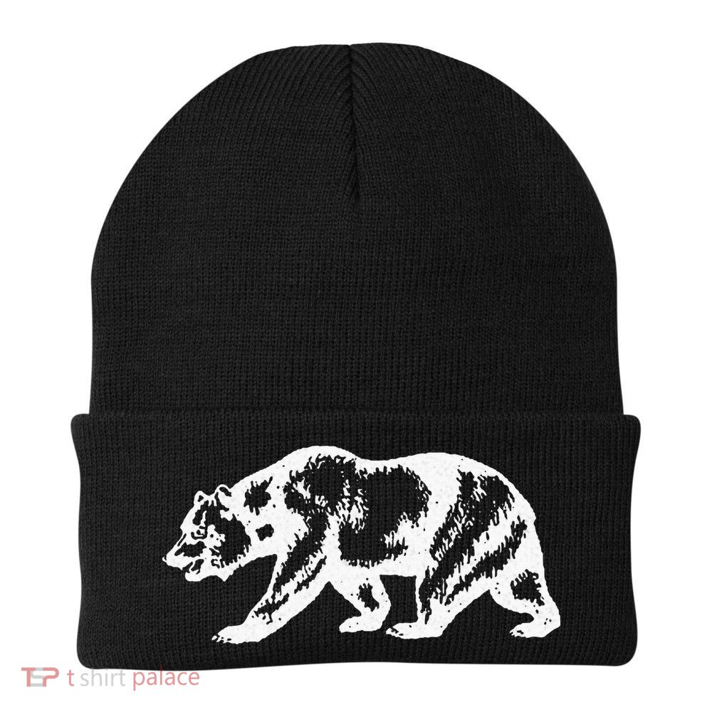 California Grizzly Bear State Flag Cali Republic Beanie