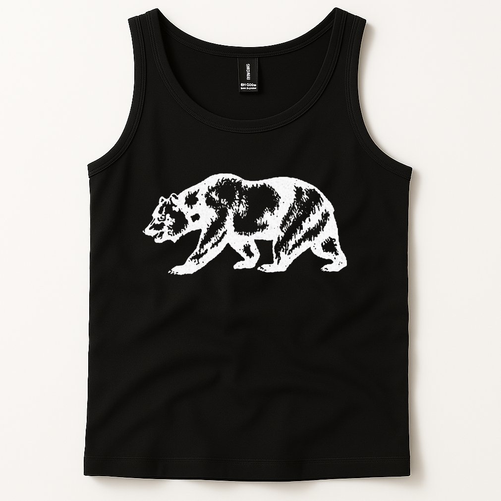California Grizzly Bear State Flag Cali Republic Tank Top