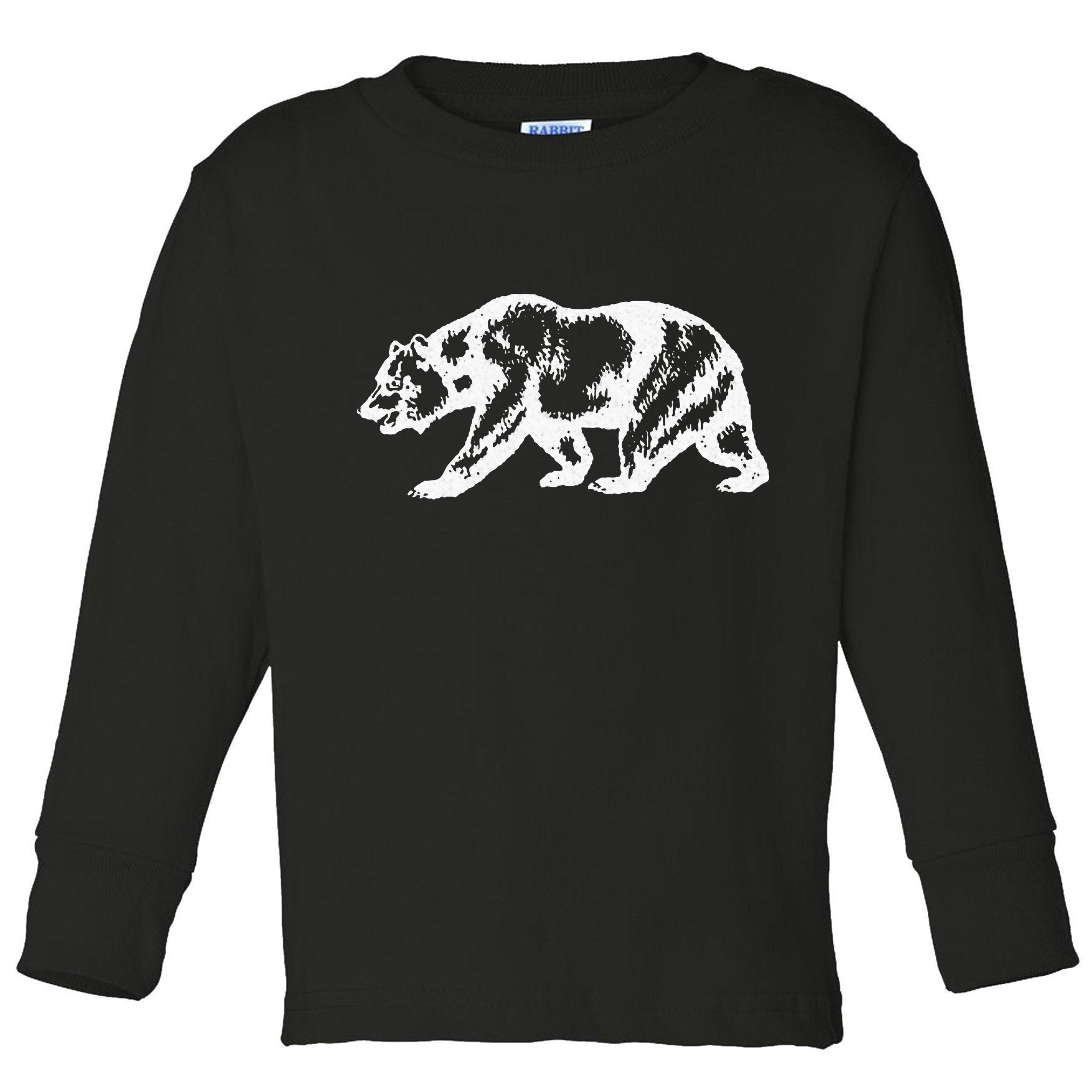 California Grizzly Bear State Flag Cali Republic Toddler Long Sleeve Shirt