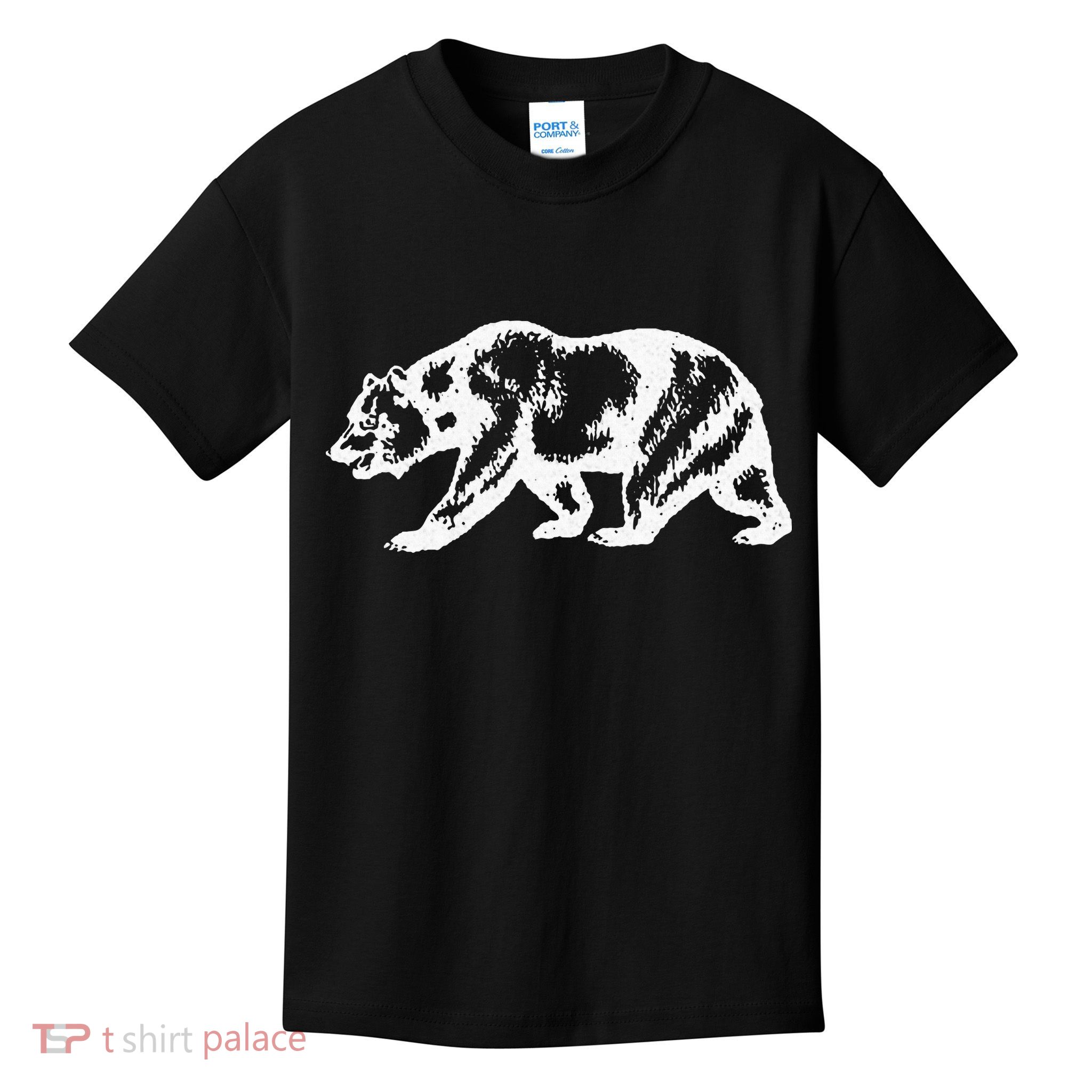 California Grizzly Bear State Flag Cali Republic Kids T-Shirt
