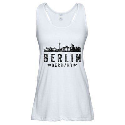 Capital Germany Berlin Souvenir Top Berlin Skyline Berlin Ladies Essential Flowy Tank