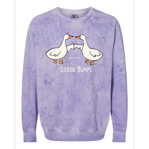 Cute Goose Bumps Funny Animal Pun Lover Colorblast Crewneck Sweatshirt