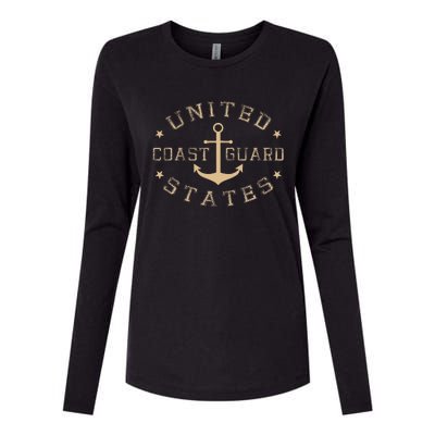 Coast Guard Birthday United States Anchor Womens Cotton Relaxed Long Sleeve T-Shirt