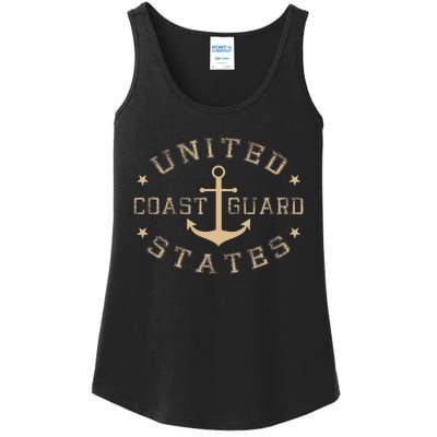 Coast Guard Birthday United States Anchor Ladies Essential Tank