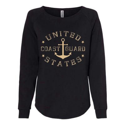 Coast Guard Birthday United States Anchor Womens California Wash Sweatshirt