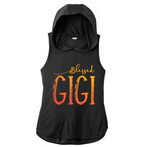 Cute Gift Blessed Gigi For Grandma Christmas Ladies PosiCharge Tri-Blend Wicking Draft Hoodie Tank