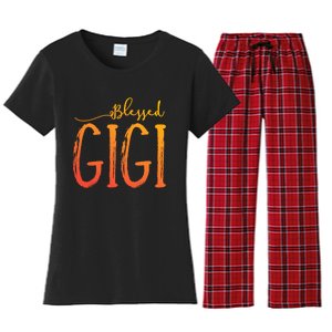 Cute Gift Blessed Gigi For Grandma Christmas Women's Flannel Pajama Set