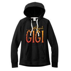 Cute Gift Blessed Gigi For Grandma Christmas Women's Fleece Hoodie