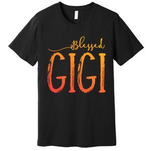 Cute Gift Blessed Gigi For Grandma Christmas Premium T-Shirt