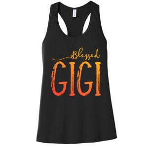 Cute Gift Blessed Gigi For Grandma Christmas Women's Racerback Tank