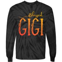 Cute Gift Blessed Gigi For Grandma Christmas Tie-Dye Long Sleeve Shirt