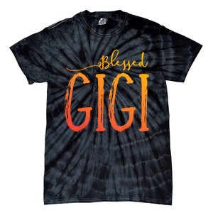 Cute Gift Blessed Gigi For Grandma Christmas Tie-Dye T-Shirt