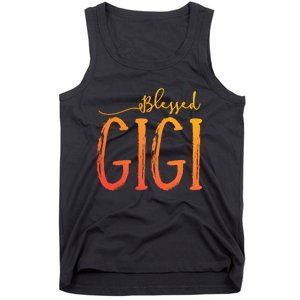 Cute Gift Blessed Gigi For Grandma Christmas Tank Top