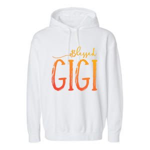 Cute Gift Blessed Gigi For Grandma Christmas Garment-Dyed Fleece Hoodie