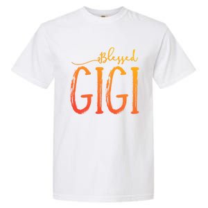 Cute Gift Blessed Gigi For Grandma Christmas Garment-Dyed Heavyweight T-Shirt