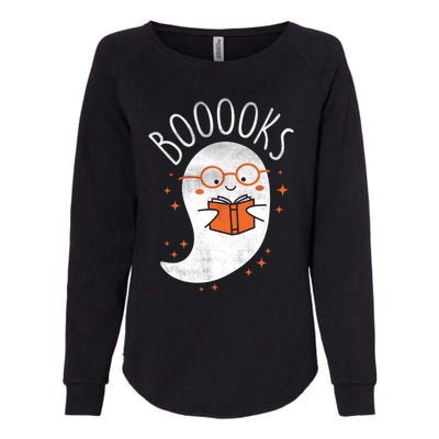 Cute Ghost Book Reading Halloween Teacher Top Gift Womens California Wash Sweatshirt