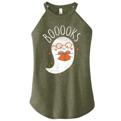 Cute Ghost Book Reading Halloween Teacher Top Gift Women’s Perfect Tri Rocker Tank