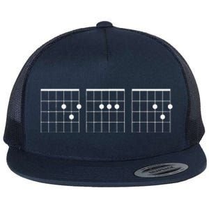 Chord Guitar Best Dad Ever Gift For Flat Bill Trucker Hat