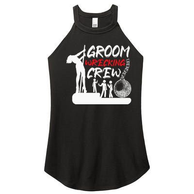 Crew Groomsmen Bachelor Party Stag Groom Funny Women’s Perfect Tri Rocker Tank