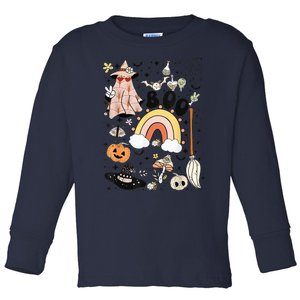 Cute Ghost Boo Halloween, Ghost Spooky Season, Halloween Tee Toddler Long Sleeve Shirt