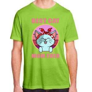 Cat Gift Best Cat Mom Ever Gift Kitten Gift Adult ChromaSoft Performance T-Shirt