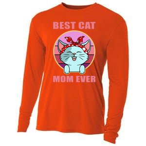 Cat Gift Best Cat Mom Ever Gift Kitten Gift Cooling Performance Long Sleeve Crew