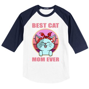 Cat Gift Best Cat Mom Ever Gift Kitten Gift Baseball Sleeve Shirt