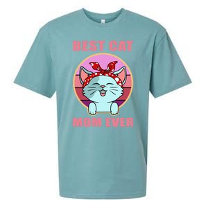 Cat Gift Best Cat Mom Ever Gift Kitten Gift Sueded Cloud Jersey T-Shirt